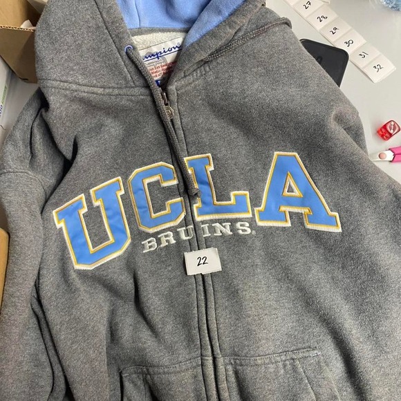 Champion grey and blue UCLA Bruins zip up hoodie Size S - Picture 8 of 8